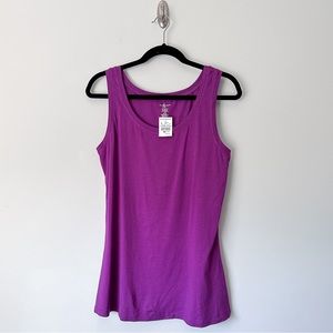 Ashley Stewart Purple Scoop Neck Tank Top